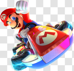Mario - Mario In Racing Kart Transparent PNG
