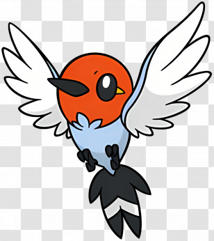 Fletchling - Cute Bird With Wings Transparent PNG