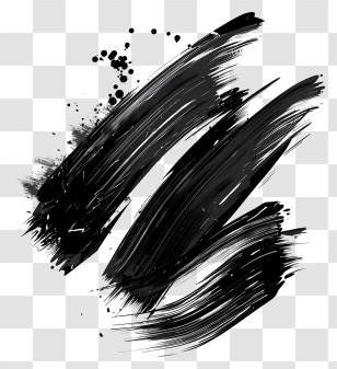 Brush Stroke - Black Paint Brush Strokes On Abstract Background Transparent PNG