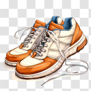 Sneakers - Comfortable Orange Running Shoes Transparent PNG