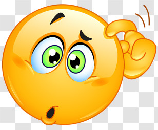 Emoji - Confused Emoji Scratching Head Transparent PNG