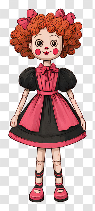 Creepy Doll - Vintage Doll In Dress Transparent PNG