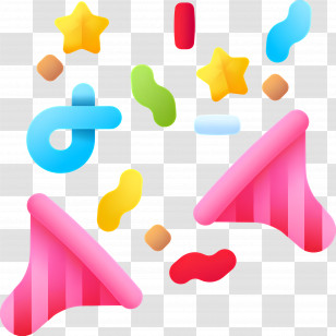 Birthday Confetti - Party Celebration With Confetti Transparent PNG