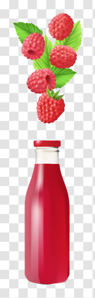 Glass Jar - Refreshing Raspberry Juice Bottle Transparent PNG