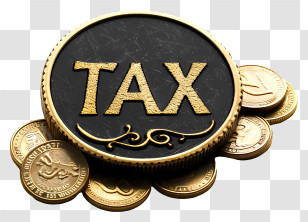 Tax - Tax Concept With Coins Transparent PNG