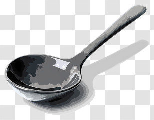 Ladle - Reflective Metallic Spoon Utensil Transparent PNG
