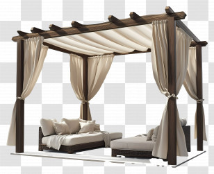 Pergola - Elegant Outdoor Canopy With Lounge Transparent PNG