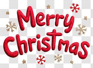 Merry Christmas Word - Merry Christmas Festive Lettering Transparent PNG
