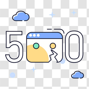 Icon - Error 500 - Broken Page Transparent PNG