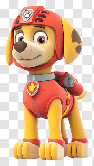 Paw Patrol - Cartoon Dog In Red Suit Transparent PNG
