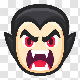 Vampire Emoji - Vampire Face With Fangs Transparent PNG