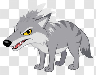 Cartoon Fox - Angry Wolf Cartoon Illustration Transparent PNG