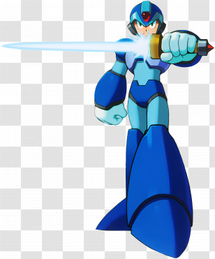 Mega Man X - Futuristic Robot With Sword Transparent PNG