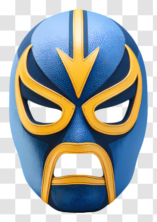 Wrestling Mask - Blue Luchador Wrestling Mask Transparent PNG