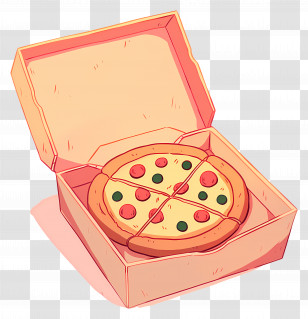 Pizza Box - Pizza In A Cardboard Box Illustration Transparent PNG