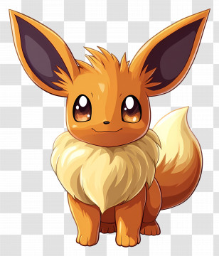 Eevee - Cute Eevee Pokemon Character Transparent PNG