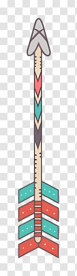 Arrow - Colorful Patterned Arrow Transparent PNG