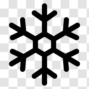 Icon - Snowflake Symbol Illustration Transparent PNG
