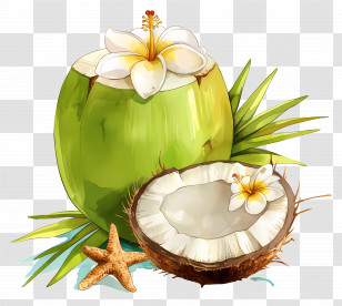 Coconut Water - Tropical Coconut Delight Transparent PNG