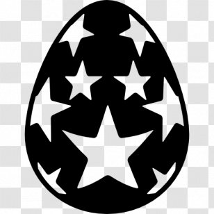 Easter Bunny Fried Egg - Black And White - Eggs Vector Transparent PNG