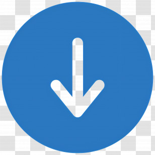 Down Arrow - Blue Downward Arrow Symbol Transparent PNG