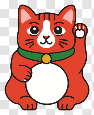 Icon - Red Lucky Cat Illustration Transparent PNG