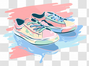 Shoes - Colorful Sneakers Illustration Transparent PNG
