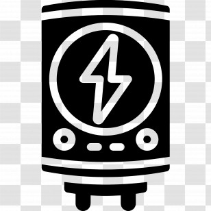 Water Heater - Electric Water Heater With Power Symbol Transparent PNG