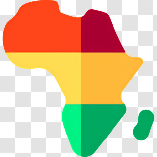 Africa Map - Colorful Map Of Africa Transparent PNG