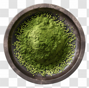 Matcha Powder - Bowl Of Green Tea Matcha Powder Transparent PNG