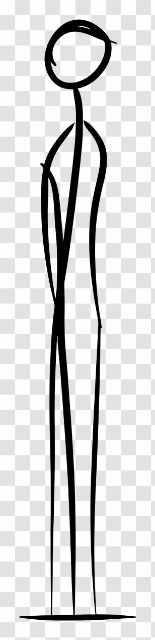 Female Stick Figure - Minimalist Stick Figure Drawing Transparent PNG