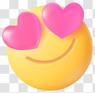 3d Emoji - Heart Eyes Emoji Face Transparent PNG