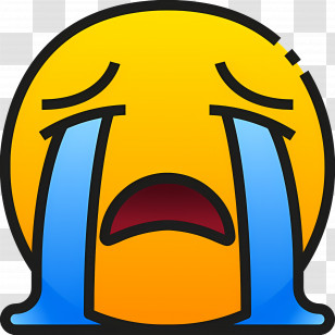 Crying Face - Crying Emoji With Tears Transparent PNG