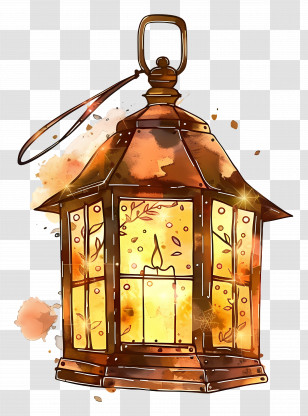 Christmas Lantern - Rustic Lantern With Candle Light Transparent PNG