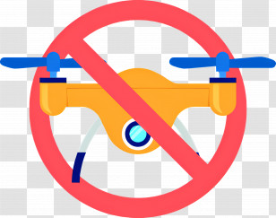 Drone - No Drone Symbol In Red Transparent PNG