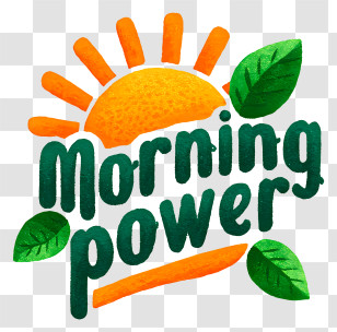 Morning Power Logo - Morning Power Sunshine Text Illustration Transparent PNG