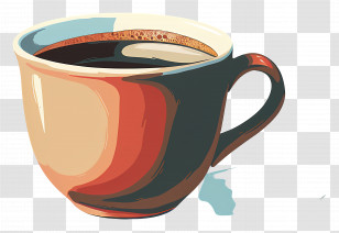 Coffee Cup - Stylish Coffee Cup Transparent PNG