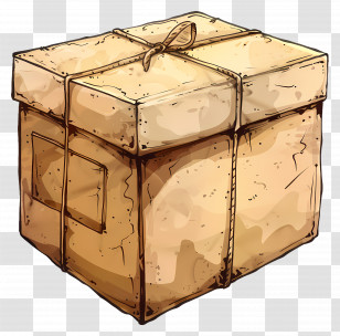 Box - Brown Cardboard Box Illustration Transparent PNG