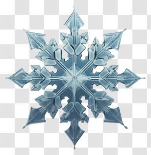 Snowflake - 3D Silver Snowflake Transparent PNG