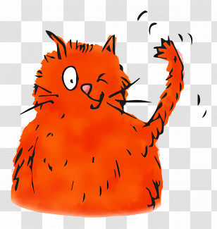 Puss In Boots - Winking Orange Cat Illustration Transparent PNG
