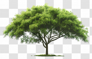 Big Tree - Lush Green Tree With Expanding Canopy Transparent PNG