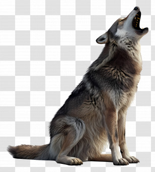 Wolf Howling - Howling Wolf In The Wilderness Transparent PNG