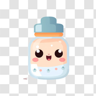 Milk Bottle - Cute Baby Bottle Illustration Transparent PNG