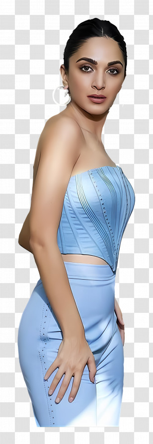 Kiara Advani - Stylish Blue Outfit Transparent PNG