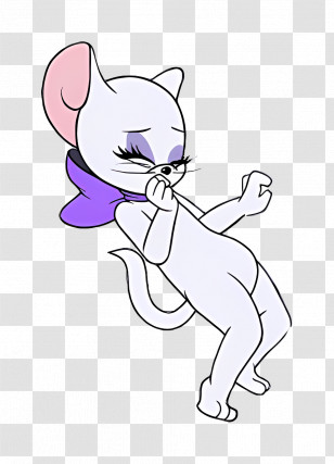 Toodles Galore - Cartoon White Mouse With A Purple Scarf Transparent PNG