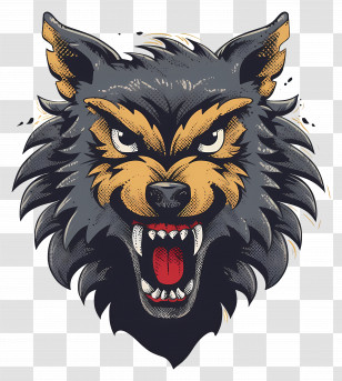 Wolf Tattoo - Gray Wolf Head Illustration Transparent PNG