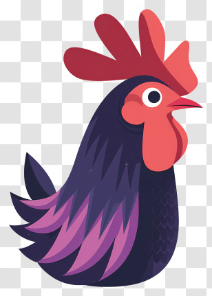 Rooster - Stylized Illustration Of A Rooster Transparent PNG