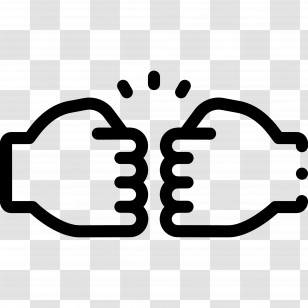 Fist Bump - Fist Bump Icon For Friendship And Unity Transparent PNG