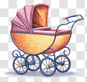 Vintage Baby Carriage - Vintage Baby Carriage With Classic Design Transparent PNG