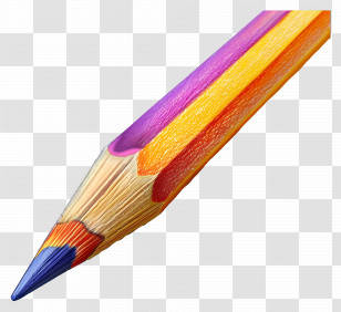 Pencil - Detailed Dual-Tone Colored Pencil Illustration Transparent PNG